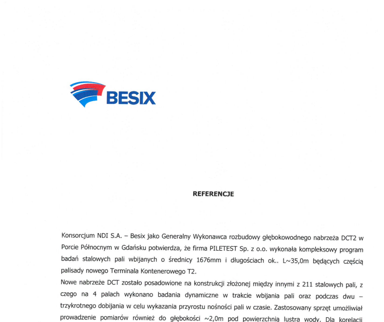 Konsorcjum NDI S.A. - Besix