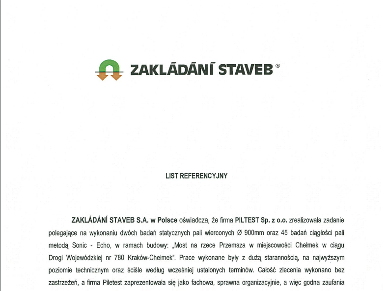 Zakládání Staveb s.a. w Polsce